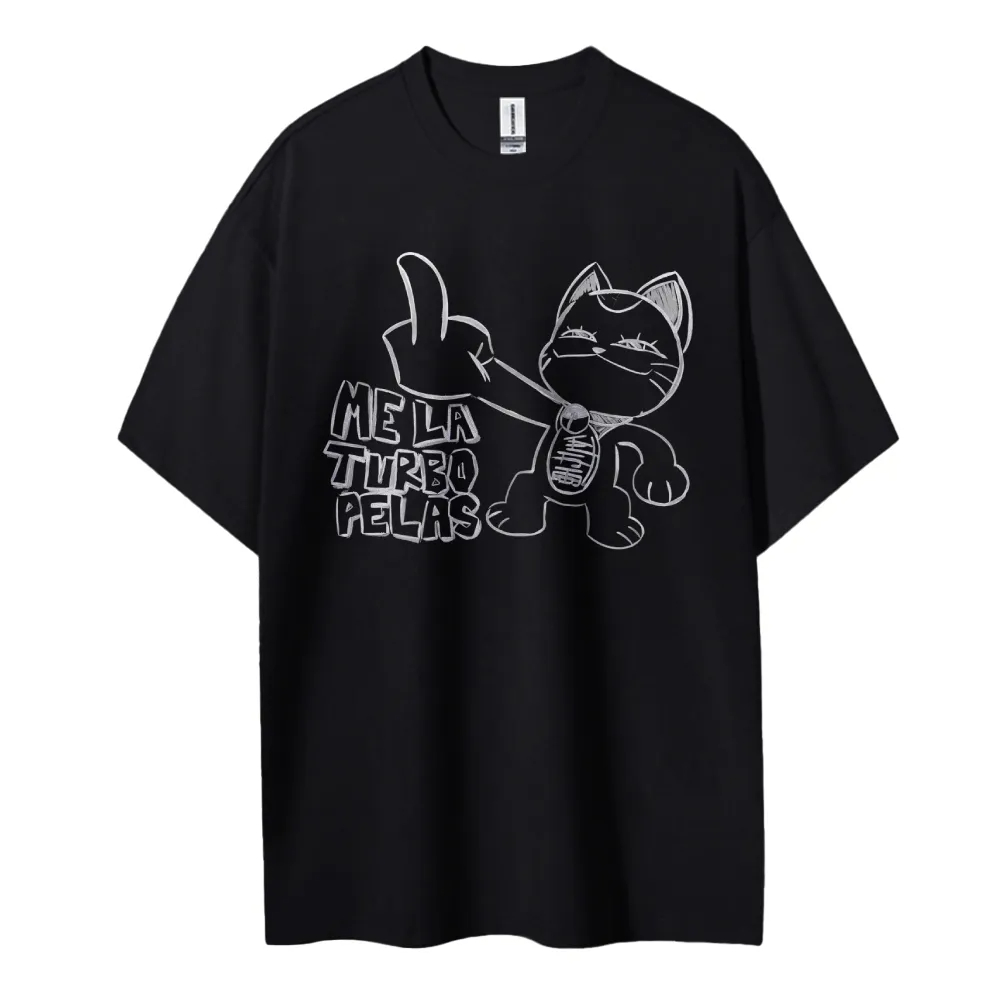 Men Shoes Japan - Dandadan T-Shirt Anime Cat Middle Finger