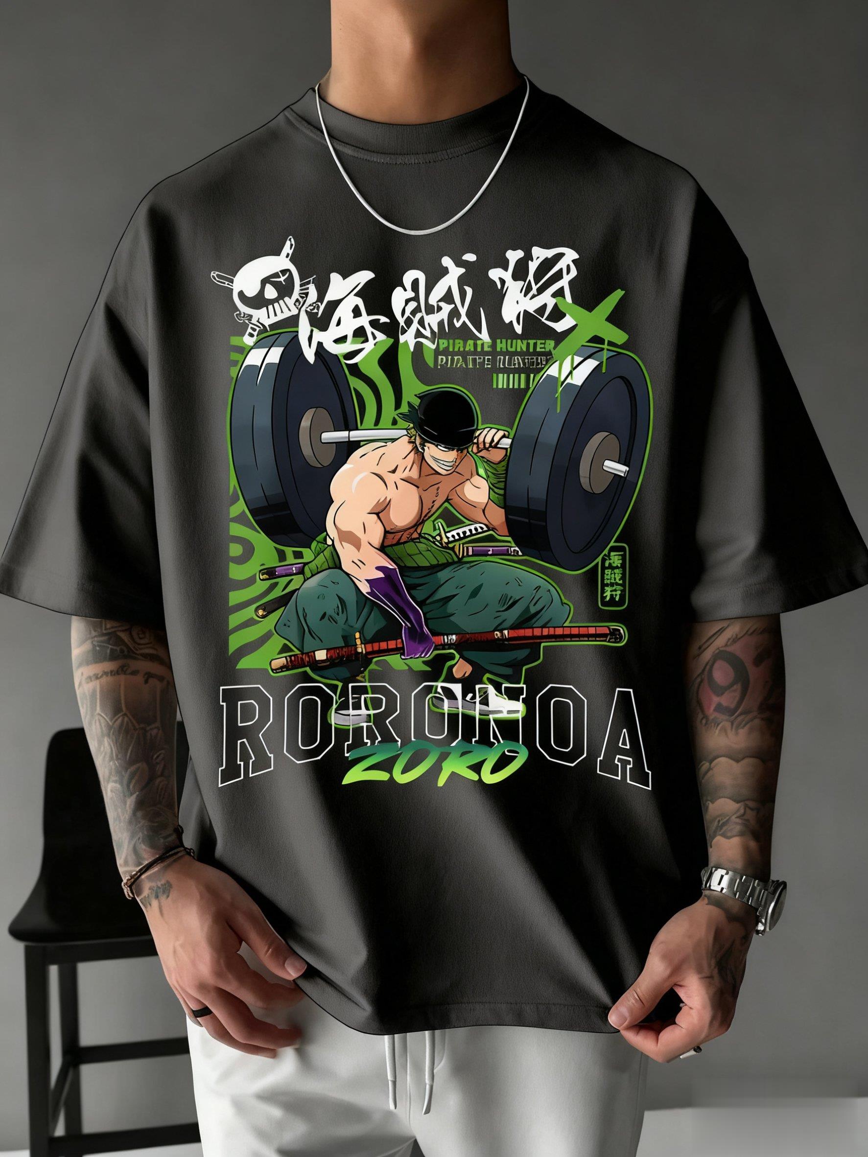 Men Shoes Japan - One Piece Zoro Anime Print T