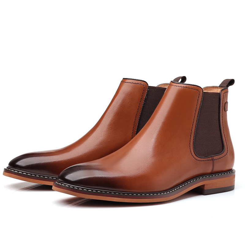 Men Shoes For Wedding - Fashion Mens Short Chelsea Boots Luxury