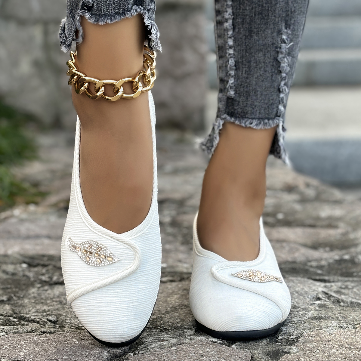 Women's Elegant Rhinestone Fla - Men Shoes Ecco recension och pris