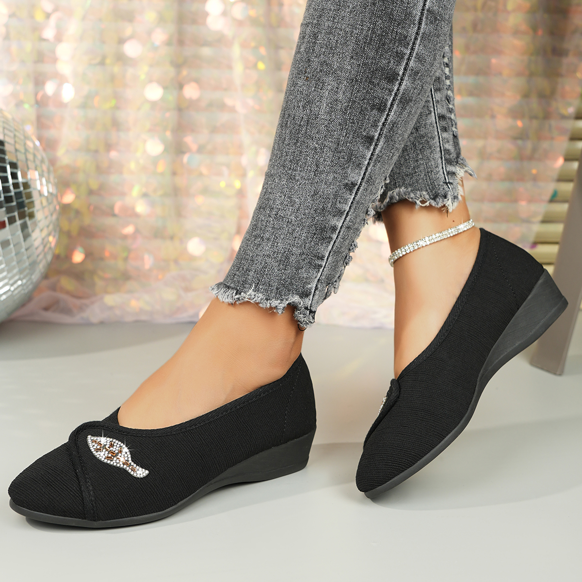 Women's Elegant Rhinestone Fla - Men Shoes Ecco recension och pris