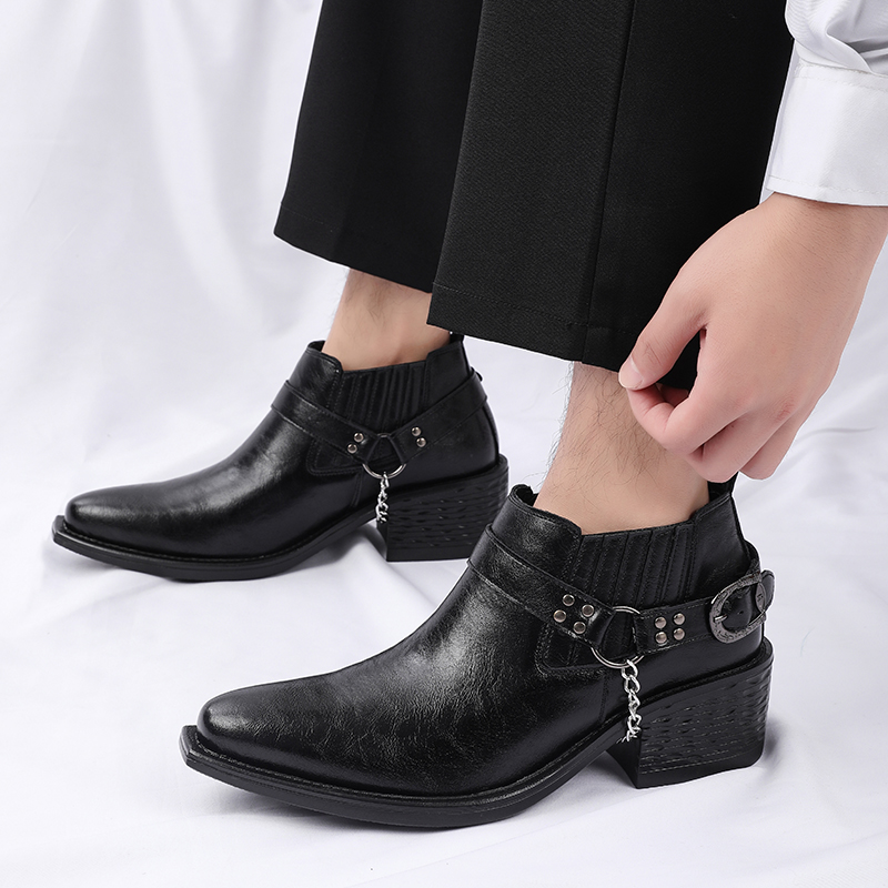 New Brown /Black Cow Leather B - Men Shoes For Wedding recension och pris