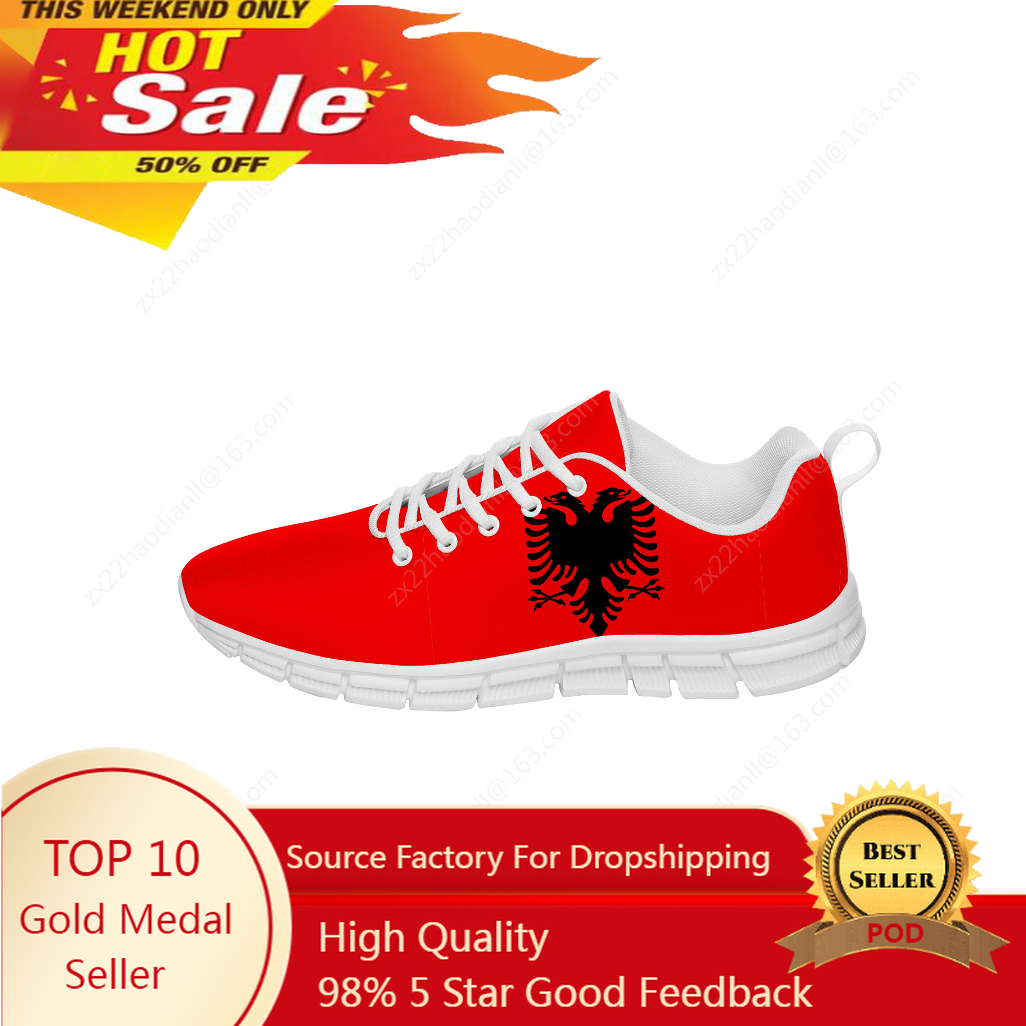 Albania Flag Eagle Sneakers Me - Running Shoes Lightweight recension och pris