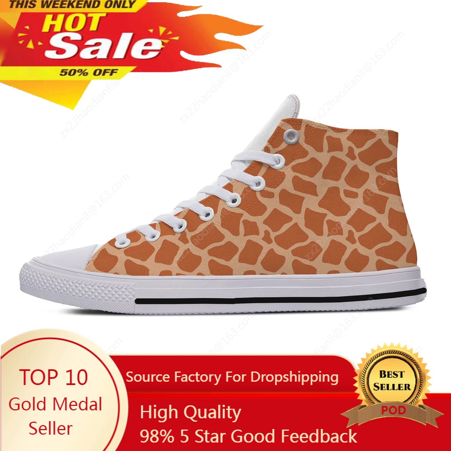 Giraffe Animal High Top Sneake - Running Shoes Lightweight recension och pris