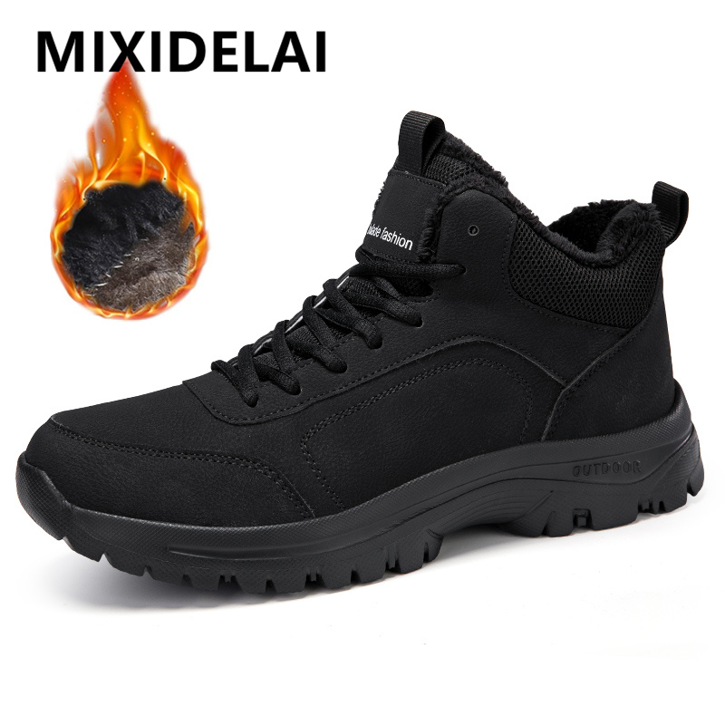 Winter Men's Boots Warm Plush  - Men'S Shoes With Support recension och pris