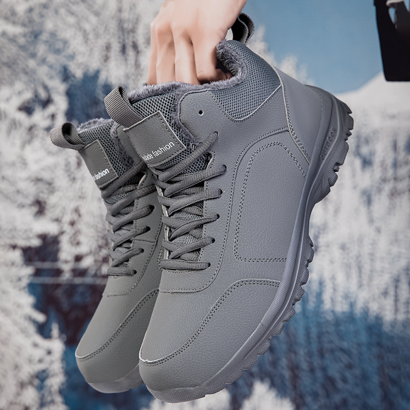 Winter Men's Boots Warm Plush  - Men'S Shoes With Support recension och pris