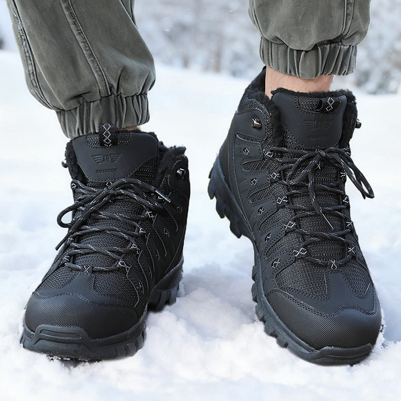 Winter Men's Boots Warm Plush  - Men'S Shoes With Support recension och pris