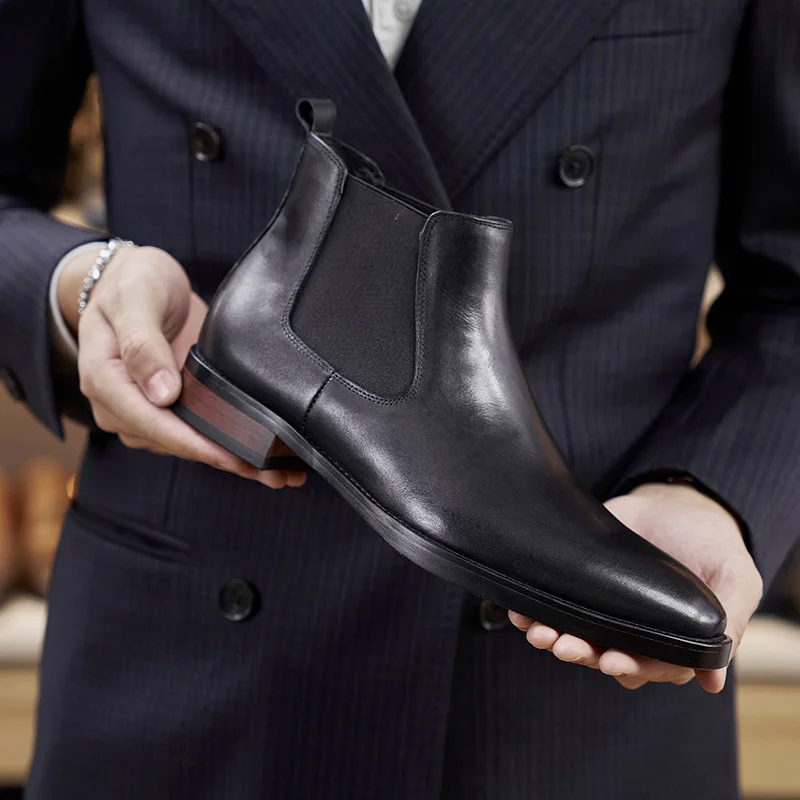 Retro Elegant Mens Chelsea Boo - Men Shoes For Wedding recension och pris