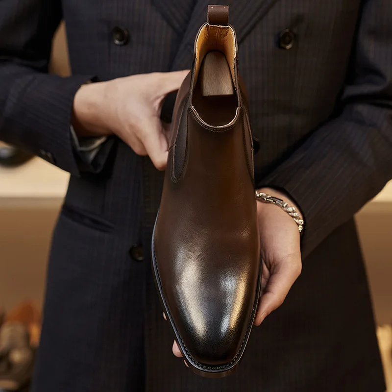 Retro Elegant Mens Chelsea Boo - Men Shoes For Wedding recension och pris