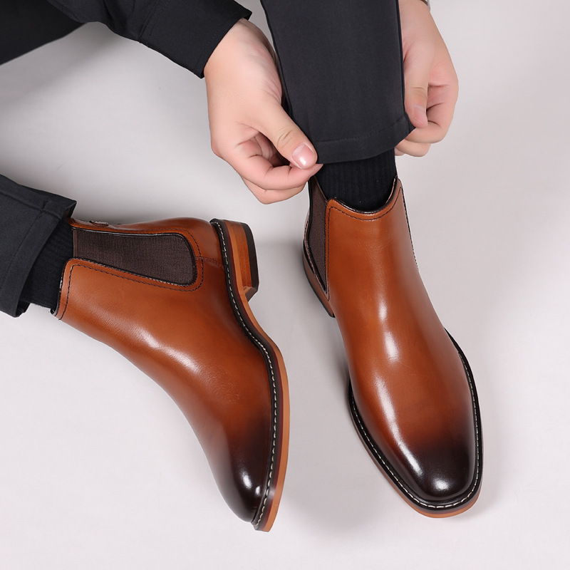 Fashion Mens Short Chelsea Boo - Men Shoes For Wedding recension och pris
