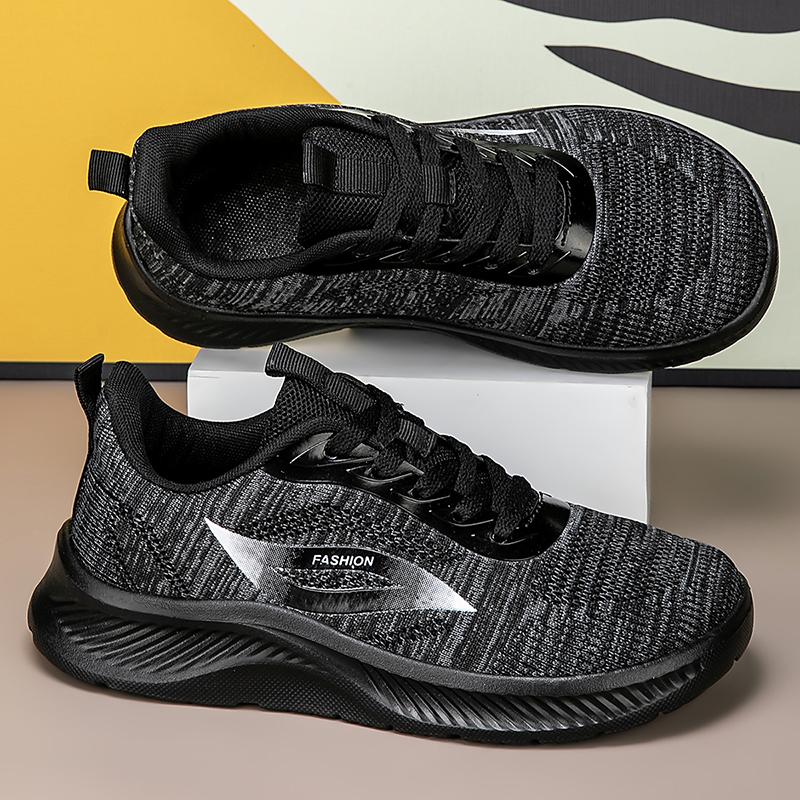 2025 Autumn Black Knitted Shoe - Running Shoes Lightweight recension och pris