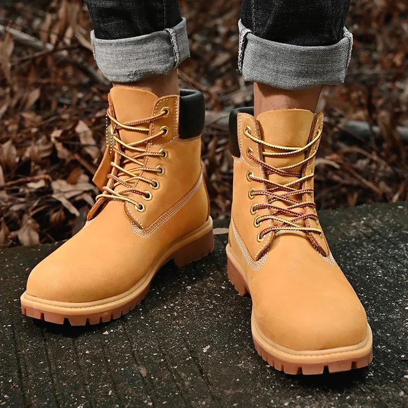Boots Men High Top Boots High  - Men'S Shoes With Support recension och pris